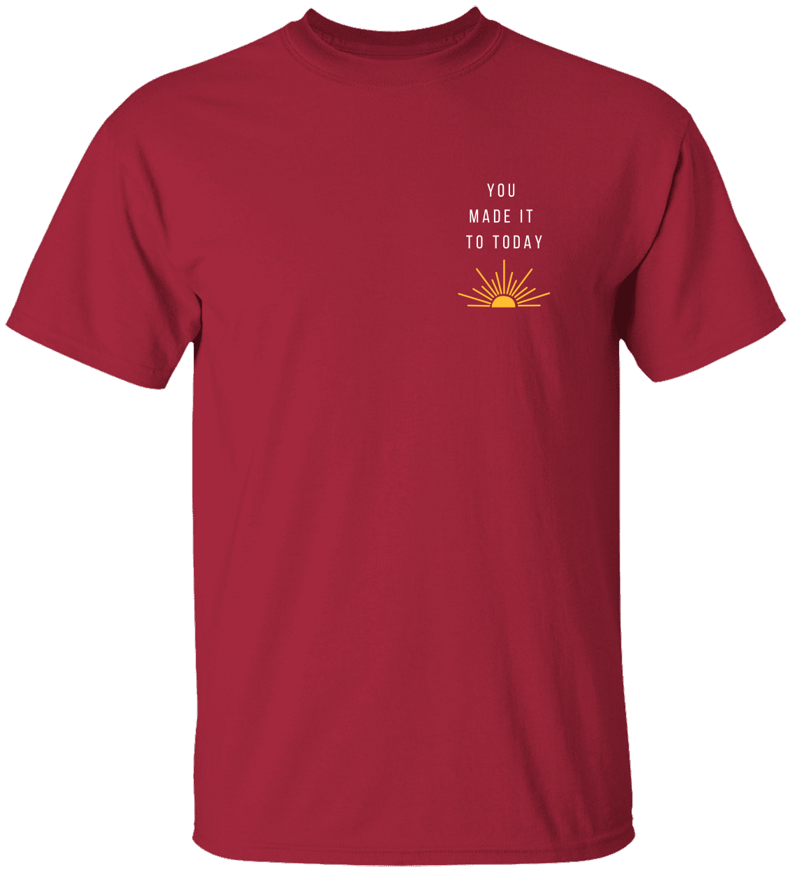 You Made It To Today, Motivational Advocacy, Unisex Heavy Cotton Tee