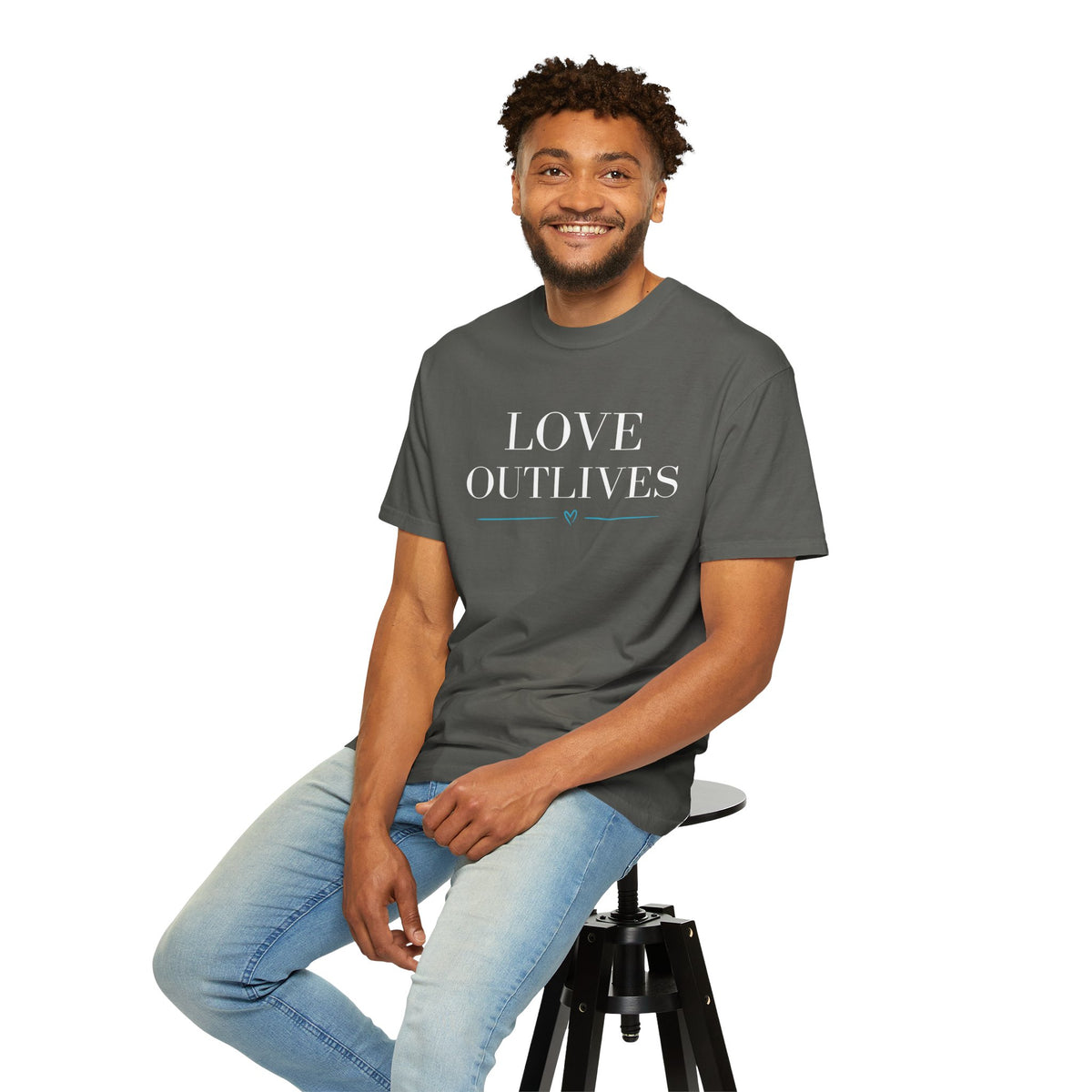 Love Outlives, Advocacy, Awareness, Unisex Garment-Dyed T-shirt
