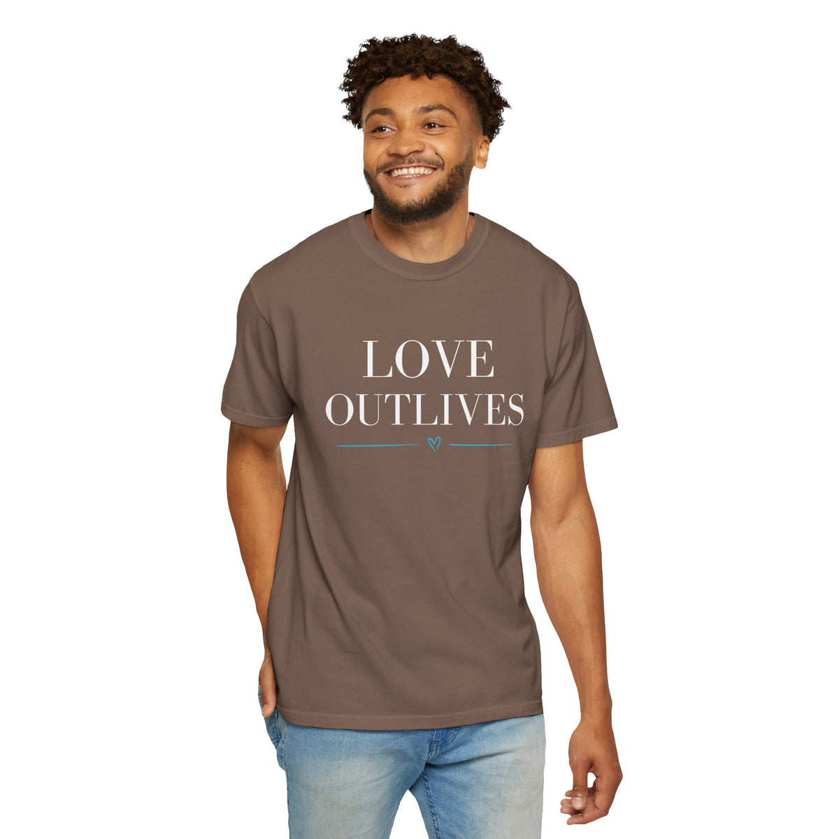 Love Outlives, Advocacy, Awareness, Unisex Garment-Dyed T-shirt